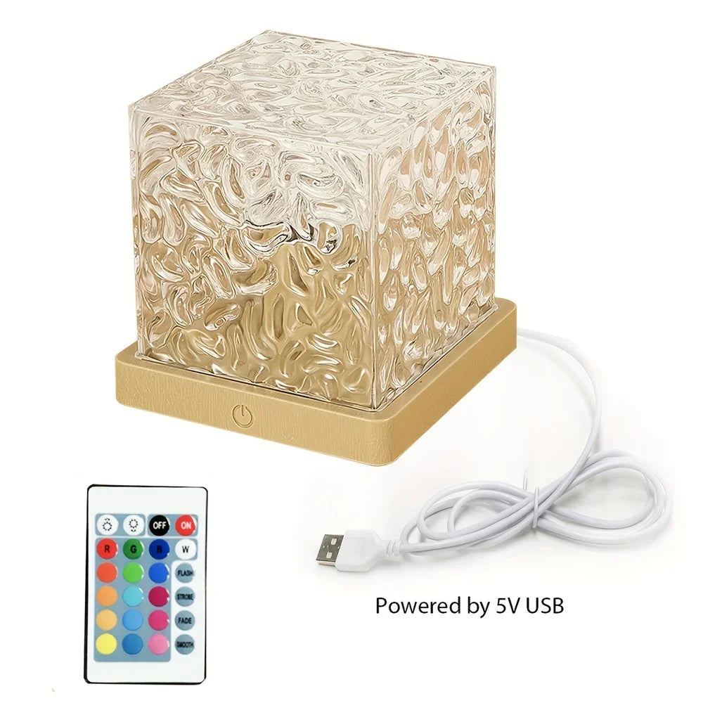 Wave Projector Cube Lamp for Anxiety Relief and Relaxation