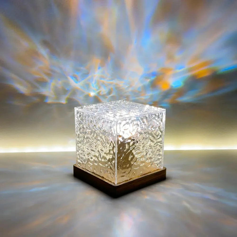 Wave Projector Cube Lamp for Anxiety Relief and Relaxation