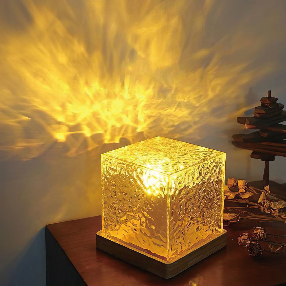 Wave Projector Cube Lamp for Anxiety Relief and Relaxation