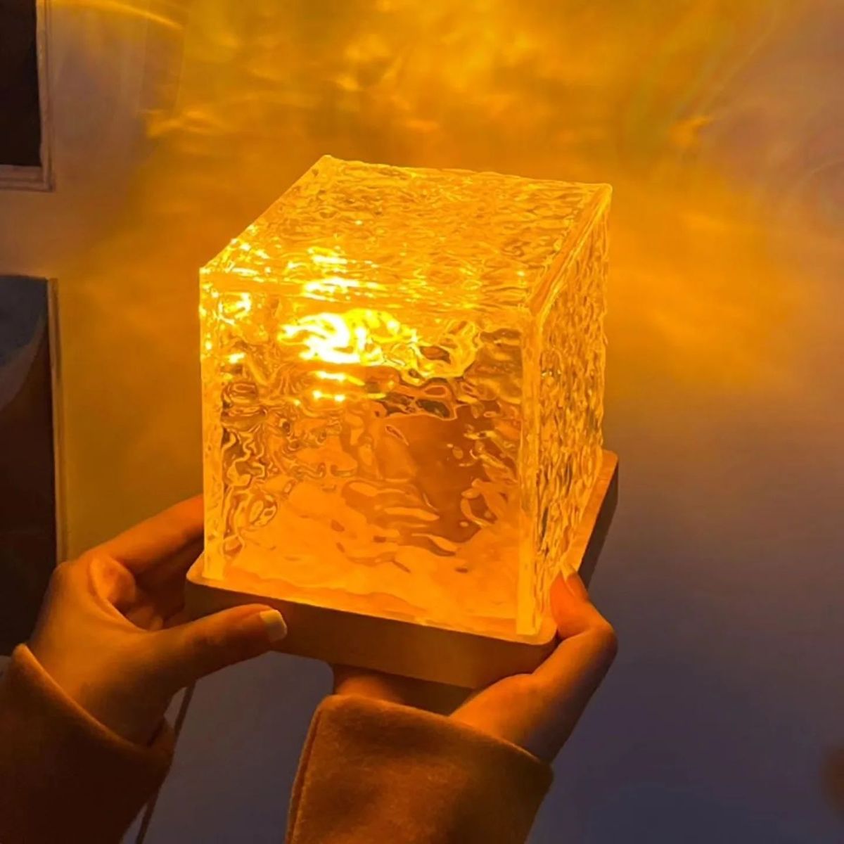 Wave Projector Cube Lamp for Anxiety Relief and Relaxation